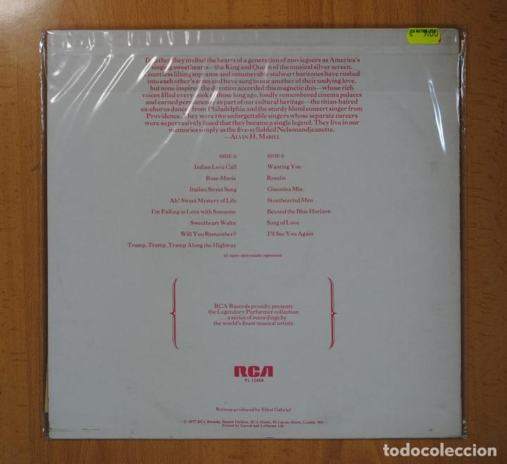 Discos de vinilo: JEANETTE MACDONALD / NELSON EDDY - LEGENDARY PERFORMERS - LP - Foto 3