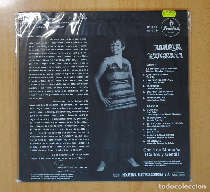 Discos de vinilo: MARIA EUGENIA - LA VOZ DE LA CANCION - LP - Foto 3