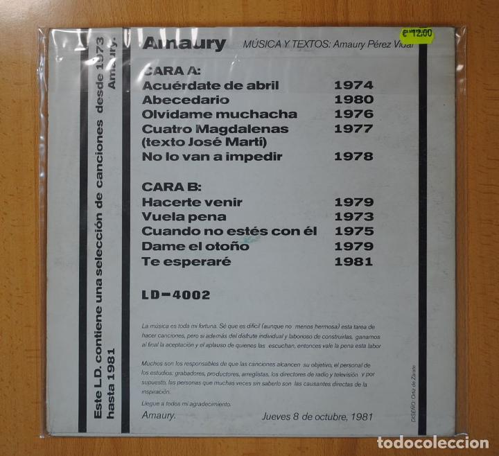 Discos de vinilo: AMAURY PEREZ - 1973 / 1981 SELECCION DE EXITOS - LP - Foto 3