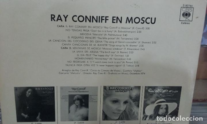 Discos de vinilo: LMV - Ray Conniff. En Moscu. CBS 1975, ref.S 80744 - LP - Foto 3