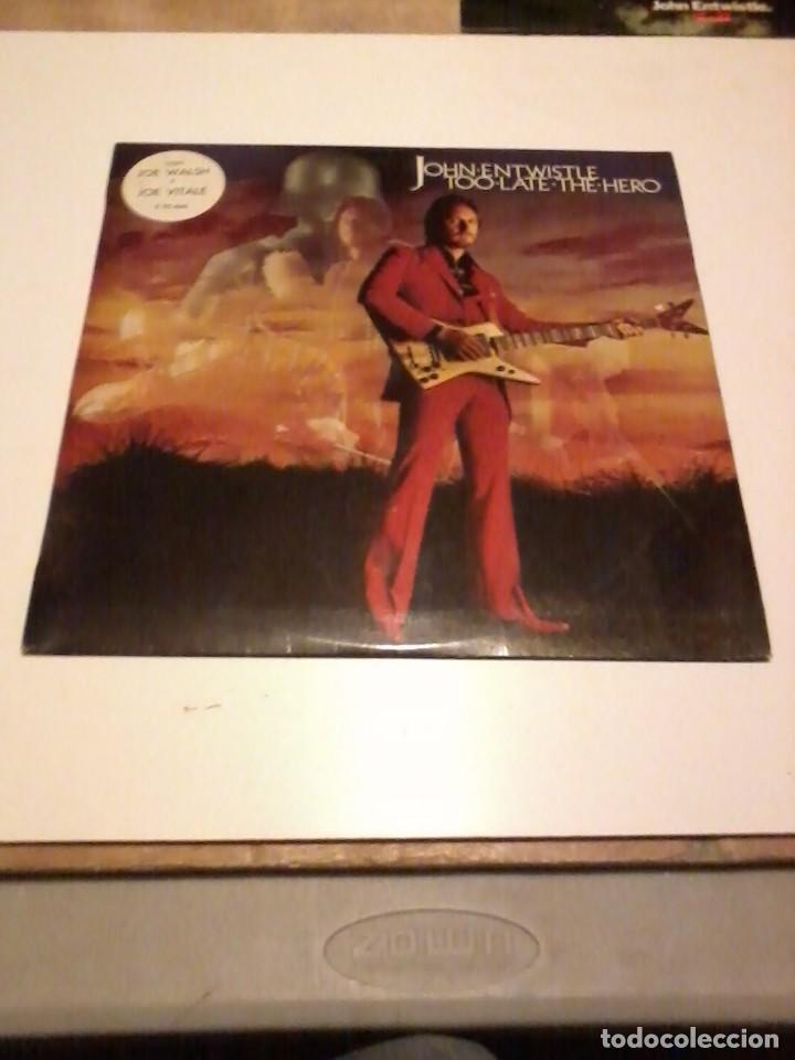 Discos de vinilo: John Entwistle Lp Too late the hero Esp.1981 insert - Foto 1