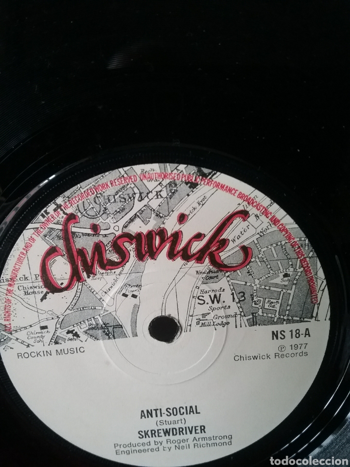 Discos de vinilo: Skrewdriver 7&rdquo; 1977 Original Chiswick Records - Foto 5