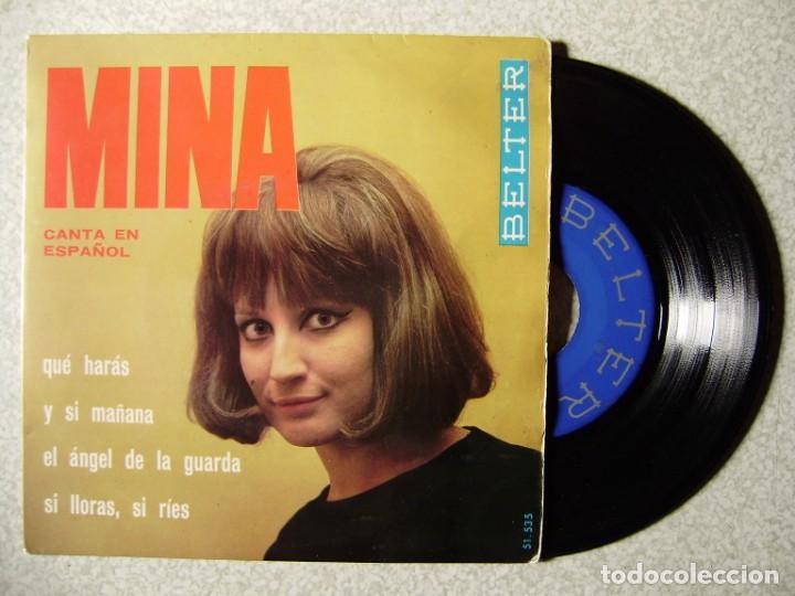 Discos de vinilo: MINA EN ESPA&Ntilde;OL.EL ANGEL DE LA GUARDA + 3 - Foto 1