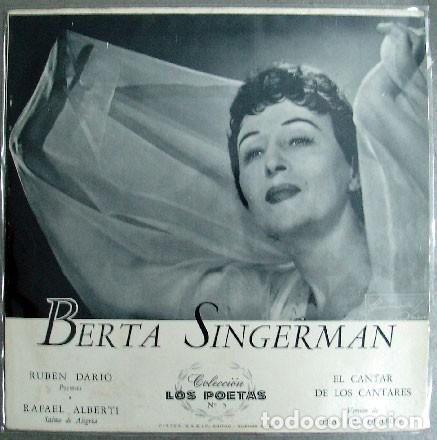 Discos de vinilo: Singerman, Berta - Berta Singerman. Disco LP. Al dorso introducci&oacute;n de Rafael Alberti - Foto 1