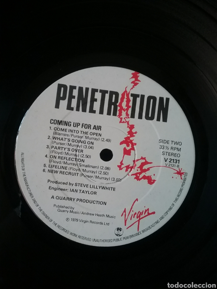 Discos de vinilo: PENETRATION 1979 Virgin Records England - Foto 3