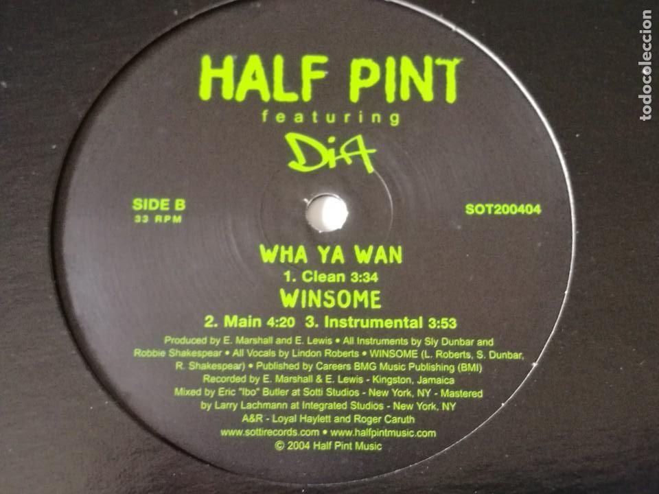 Discos de vinilo: Half Pint Featuring Dia - Wha Ya Wan / Winsome - 2004 - Foto 2