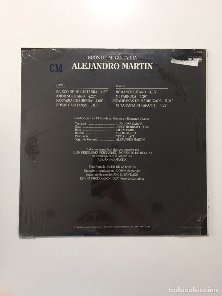 Discos de vinilo: LP ALEJANDRO MARTIN - ECOS DE MI GUITARRA - Foto 2