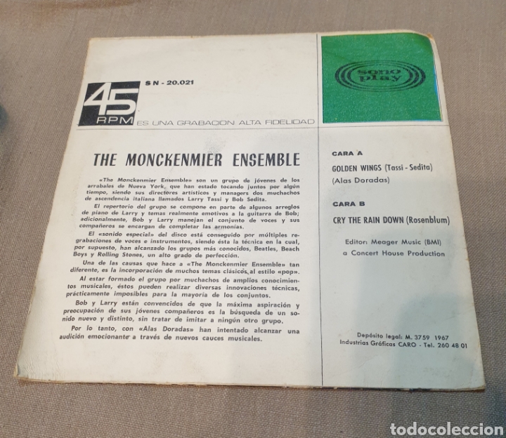 Discos de vinilo: The monckenmier ensemble - Foto 2