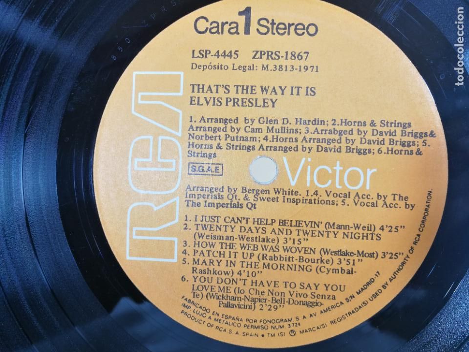 Discos de vinilo: DISCO LP DE ELVIS PRESLEY MUY BUENO - Foto 10