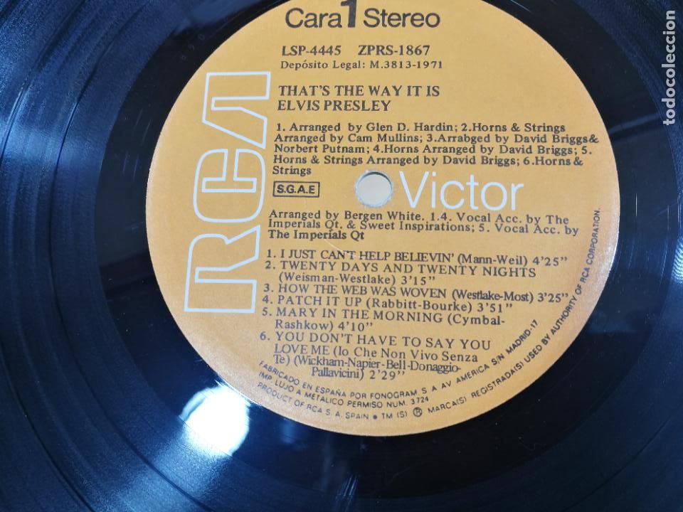 Discos de vinilo: DISCO LP DE ELVIS PRESLEY MUY BUENO - Foto 11