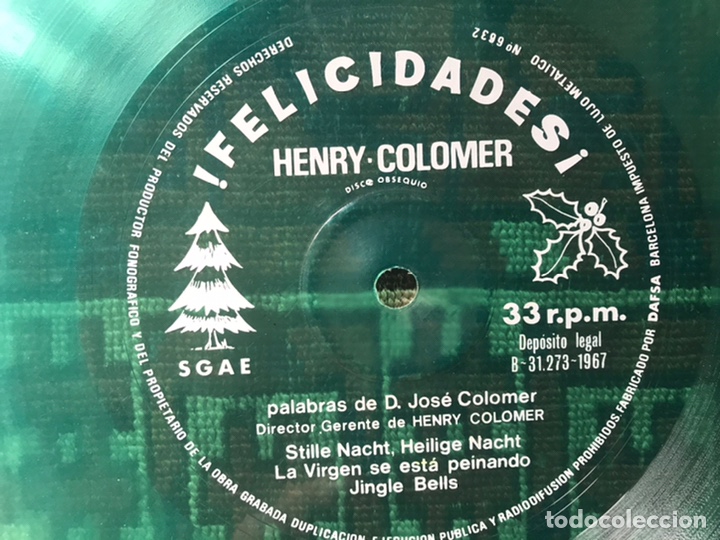 Discos de vinilo: Henry-Colomer. Flexi disc obsequio. 1967 - Foto 2