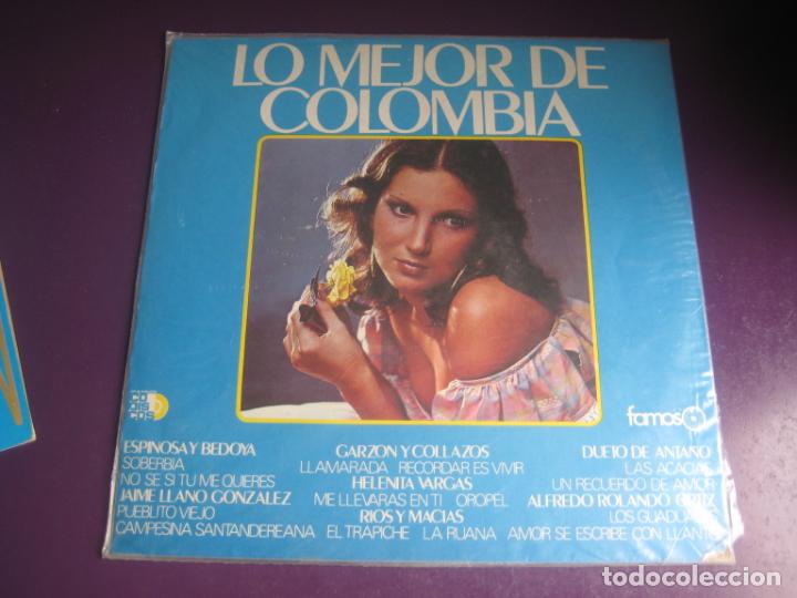 Disques de vinyle: Lo Mejor De Colombia - LP FAMOSO 1977 - BOLERO - FOLK TRADICIONAL - CUMBIA - SIN APENAS USO