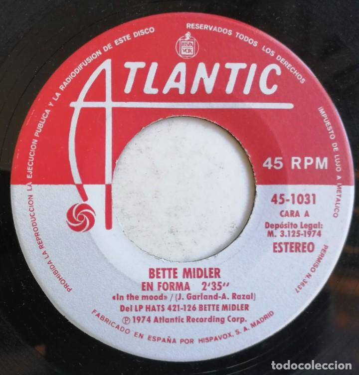 Discos de vinilo: Bette Midler. En Forma, Atlantic 45-1031 - Foto 6