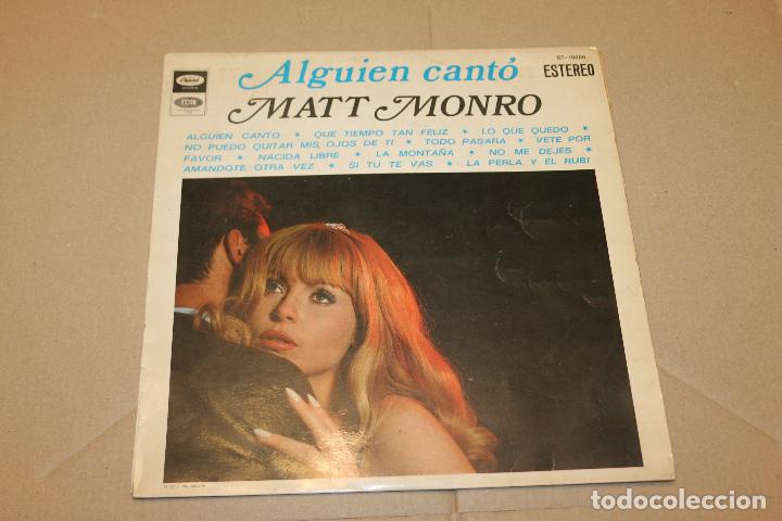Discos de vinilo: MATT MONRO, LP VINILO , ALGUIEN CANT&Oacute; - Foto 1