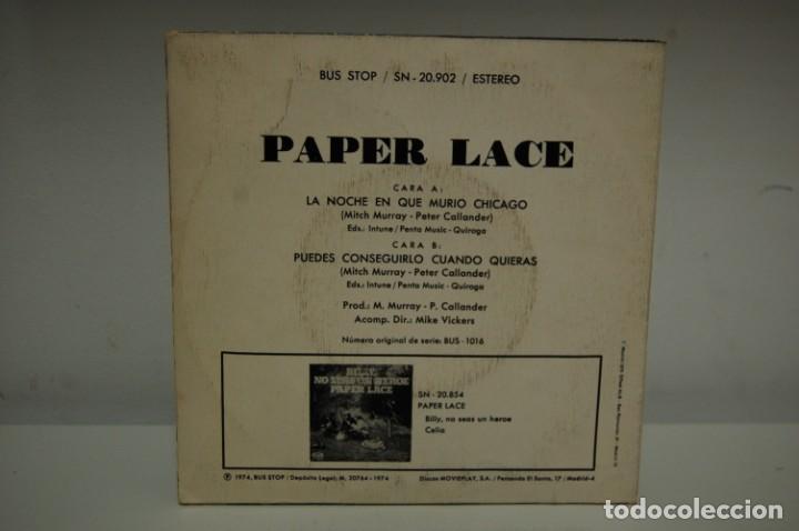 Discos de vinilo: PAPER LACE La noche en que muri&oacute; Chicago - Foto 2