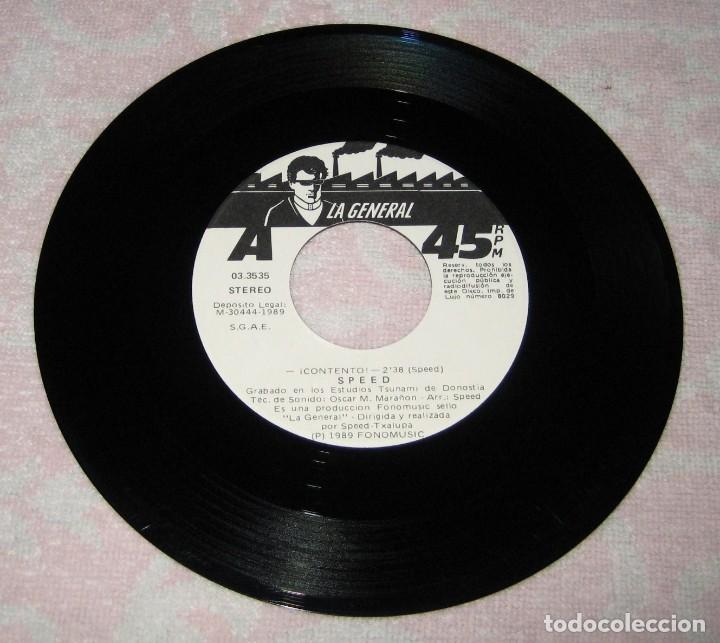 Discos de vinilo: Speed - Contento - Single (La General 1989) Excelente estado - Foto 2