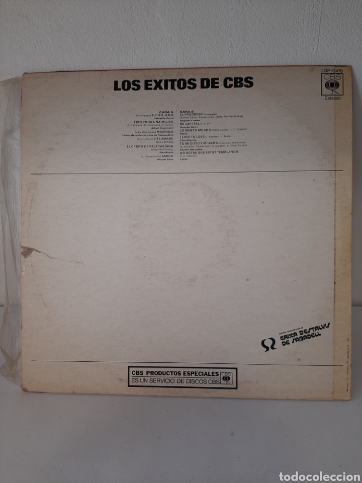 Discos de vinilo: VIN870 los &eacute;xitos de CBS - VINILO SEGUNDAMANO - Foto 2