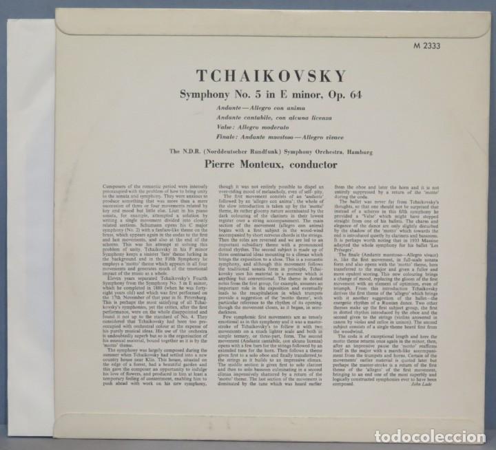 Discos de vinilo: LP.Tchaikovsky. symphony no.5. MONTEUX - Foto 2