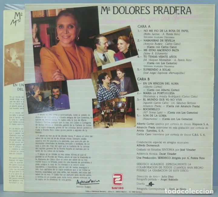 Discos de vinilo: LP. MARIA DOLORES PRADERA. A MIS AMIGOS - Foto 2