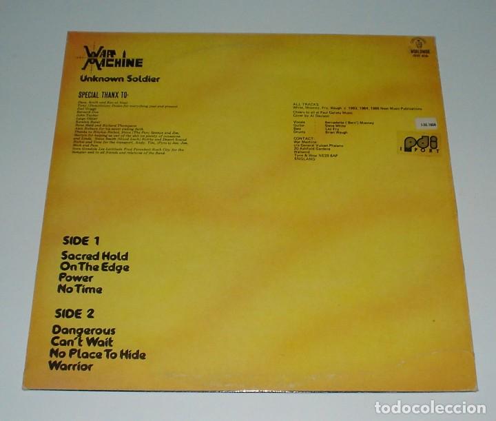 Discos de vinilo: LP WAR MACHINE - UNKNOWN SOLDIER - Foto 2