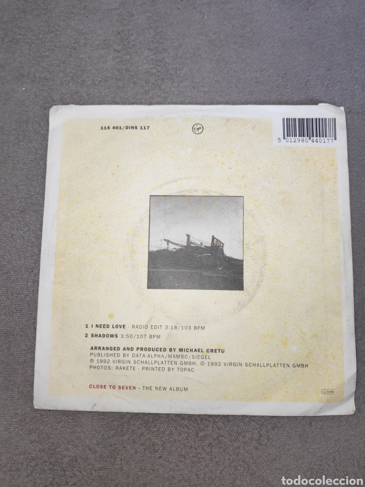 Discos de vinilo: Vinilo single - Sandra - I need love - 7 - Foto 2