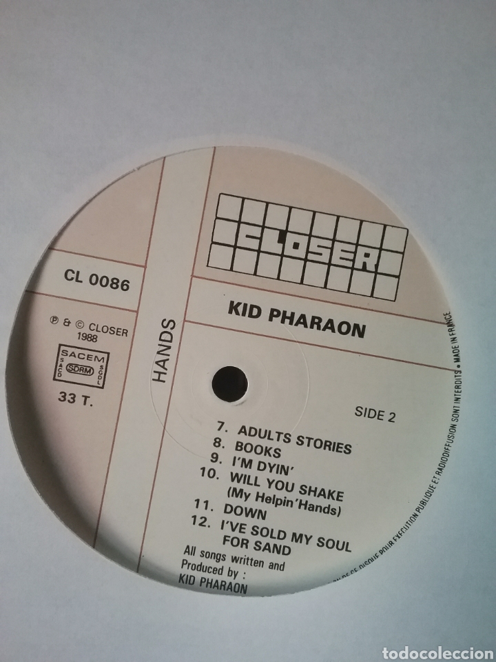 Discos de vinilo: KID PHARAON &rdquo; Hands&rdquo; Doble Lp Closer Records - Foto 4