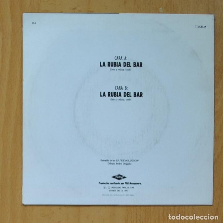Discos de vinilo: MOSQUITOS - LA RUBIA DEL BAR - SINGLE - Foto 2