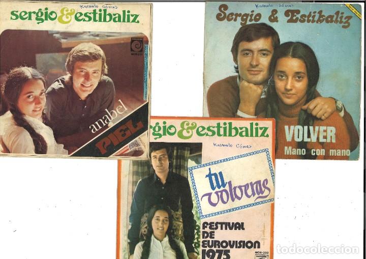 Discos de vinilo: Sergio & Estibaliz. Lote de 3 - Foto 1