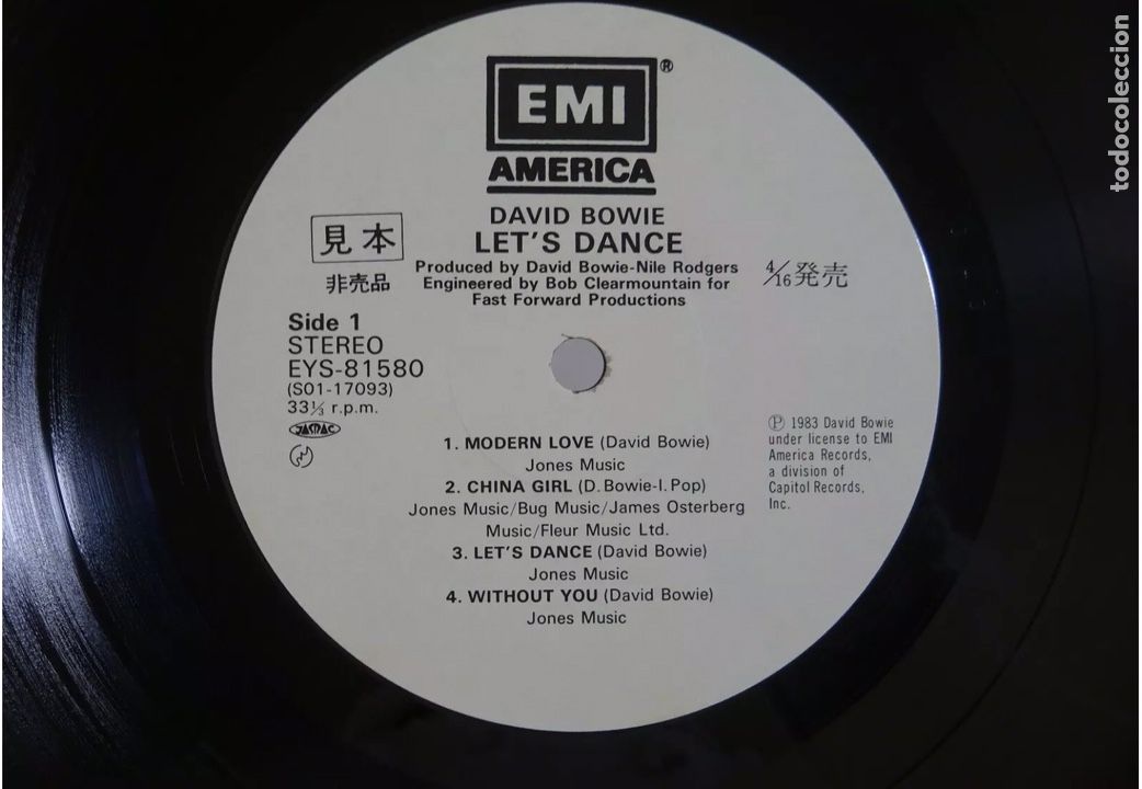 Discos de vinilo: David Bowie Lets Dance Japon Promo LP - Foto 3