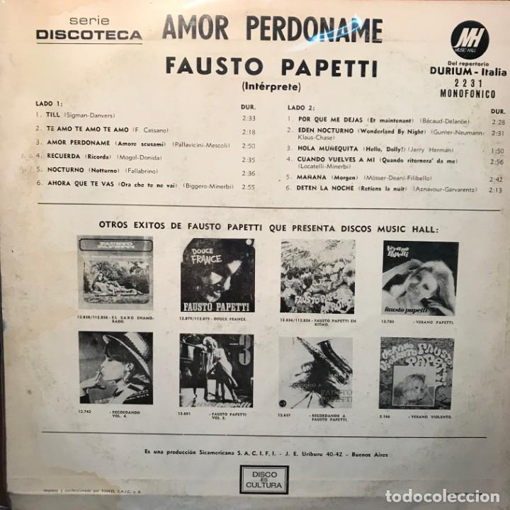 Discos de vinilo: LP argentino de Fausto Papetti a&ntilde;o 1969 - Foto 2