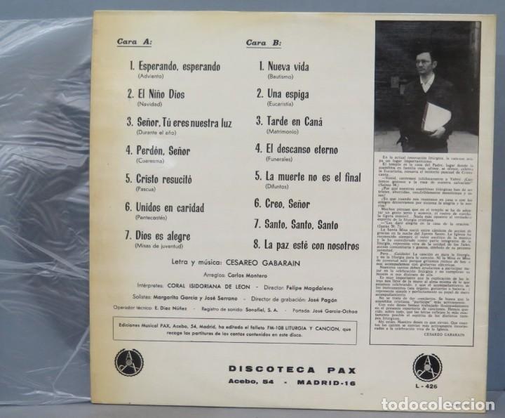 Discos de vinilo: LP. LITURGIA Y CANCION. GABARAIN - Foto 2