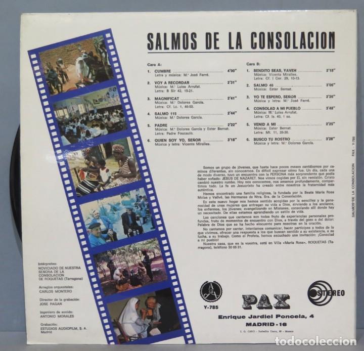 Discos de vinilo: LP. SALMOS DE LA CONSOLACION - Foto 2