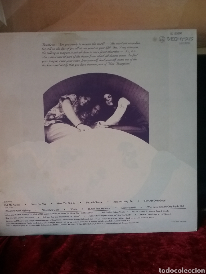 Discos de vinilo: The FOURGIVEN 1987 Dionysus Records . Rich Coffee - Foto 2