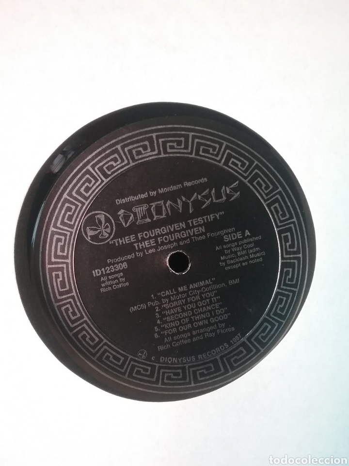 Discos de vinilo: The FOURGIVEN 1987 Dionysus Records . Rich Coffee - Foto 6