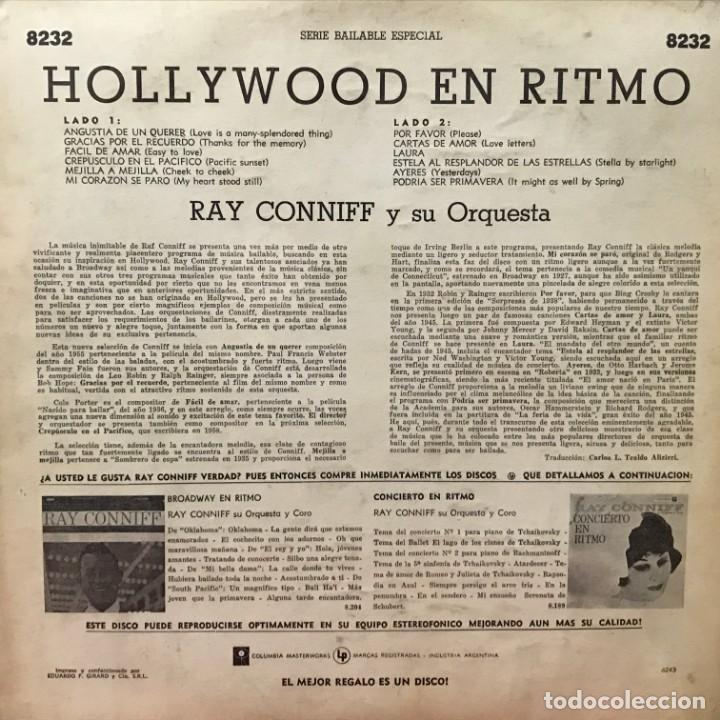 Discos de vinilo: LP argentino de Ray Conniff y su Orquesta a&ntilde;o 1959 - Foto 2