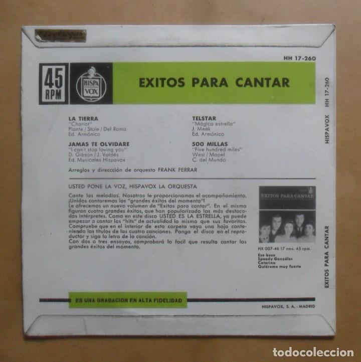 Discos de vinilo: Single - EXITOS PARA CANTAR - 4 TEMAS - HISPAVOX - 1963 - Foto 2