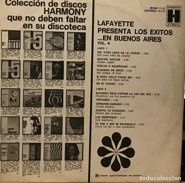 Discos de vinilo: LP argentino de Lafayette a&ntilde;o 1969 - Foto 2