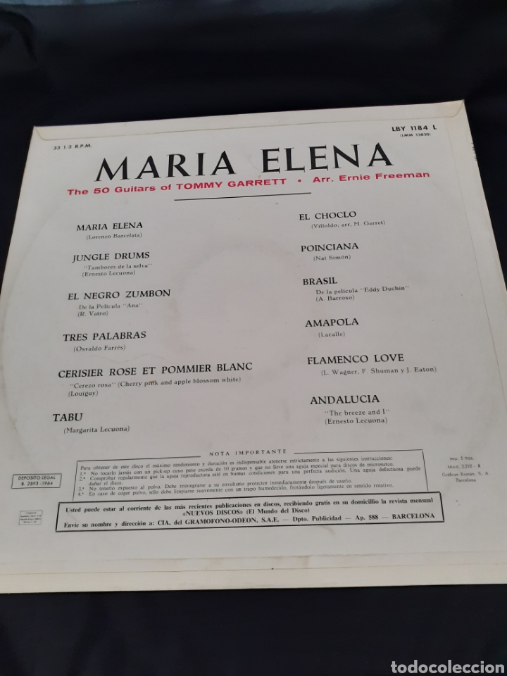 Discos de vinilo: LP Mar&iacute;a Elena - Foto 2