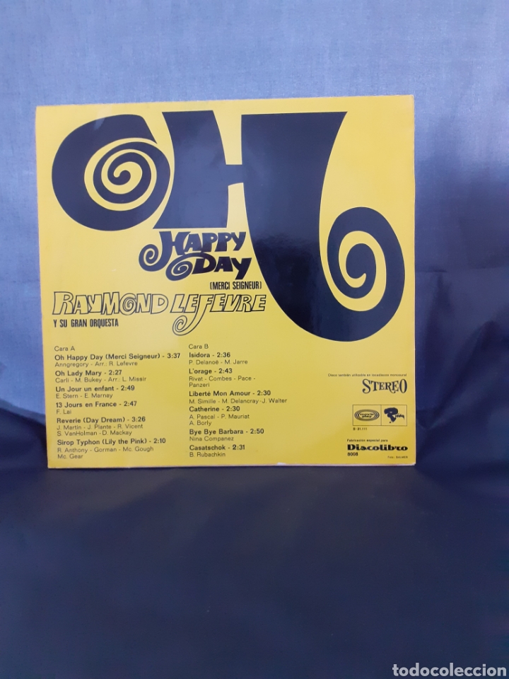 Discos de vinilo: LP OH HAPPPY DAY RAIMOND LEFEVRE - Foto 2