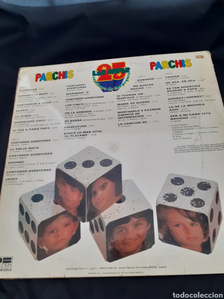 Discos de vinilo: LP PARCHIS LAS 25 SUPER CANCIONES DE LOS PEQUES - Foto 2
