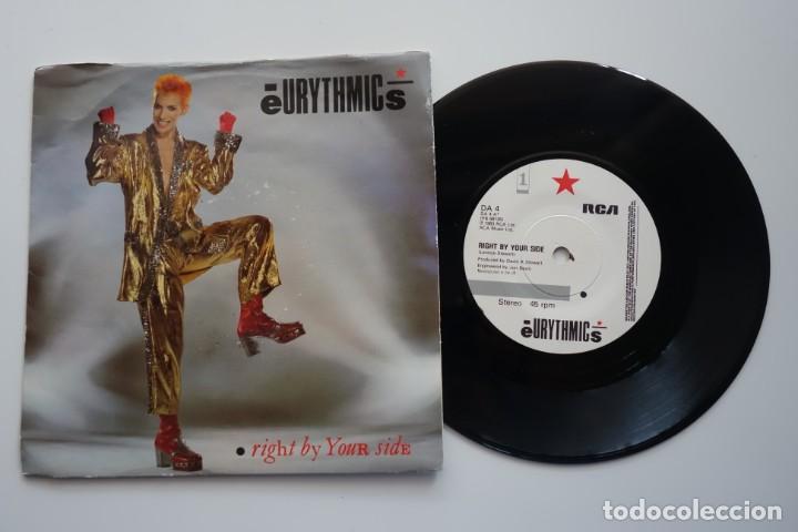 Discos de vinilo: EURYTHMICS: Right By Your Side. Single vinilo 7&rdquo; Original UK - Foto 1