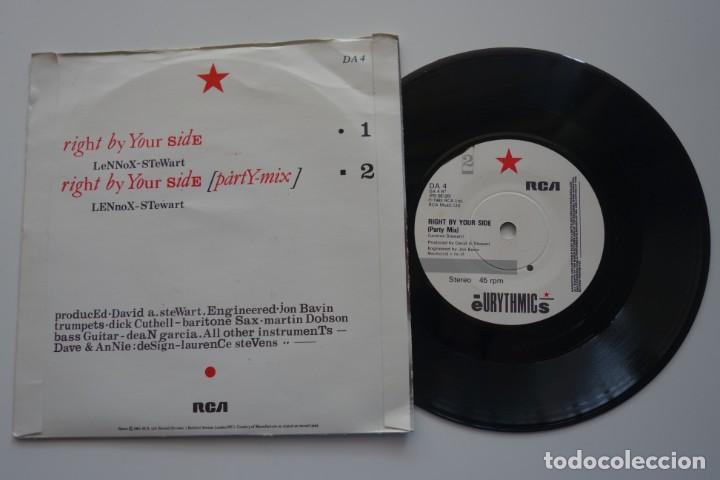 Discos de vinilo: EURYTHMICS: Right By Your Side. Single vinilo 7&rdquo; Original UK - Foto 2