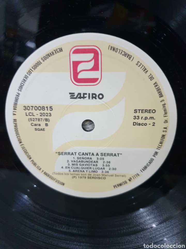 Discos de vinilo: Pop espa&ntilde;ol volumen 2 Serrat - Foto 4