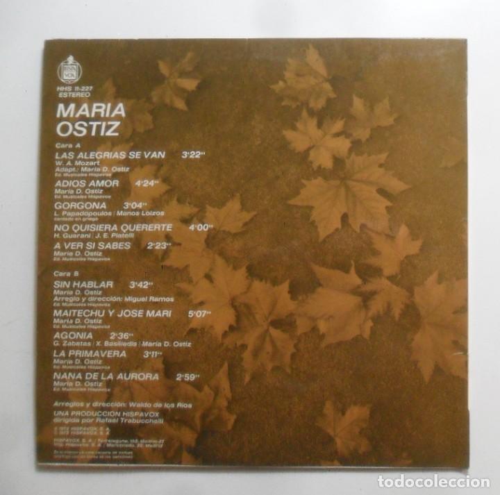 Discos de vinilo: LP - MARIA OSTIZ - HISPAVOX - 1972 - Foto 3