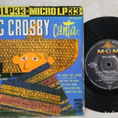 Discos de vinilo: BING CROSBY CANTA CON ORQUESTA BILLY MAY Y PETE KING EP VINYL GATEFOL MADE IN SPAIN 1961. Lote 247593450