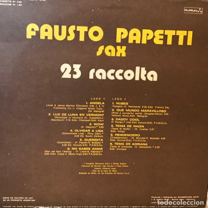 Discos de vinilo: LP argentino de Fausto Papetti a&ntilde;o 1976 - Foto 2