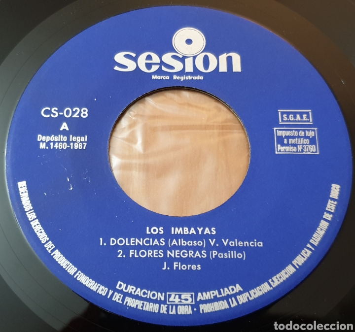 Discos de vinilo: EP LOS IMBAYAS - Dolencias/+3 (España - Sesión - 1967) Rare Ecuador Joropo Folk - Foto 5 - 247614000