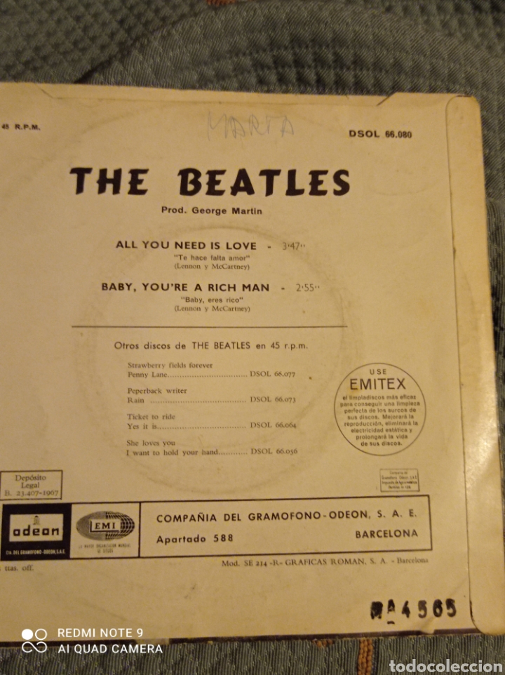 Discos de vinilo: Discos de vinilo de los the beatles en buen estado - Foto 2