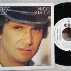 Discos de vinilo: ROBERTO CARLOS AMOR Y MODA SINGLE VINYL MADE IN SPAIN 1983 PROMOCIONAL. Lote 247643395