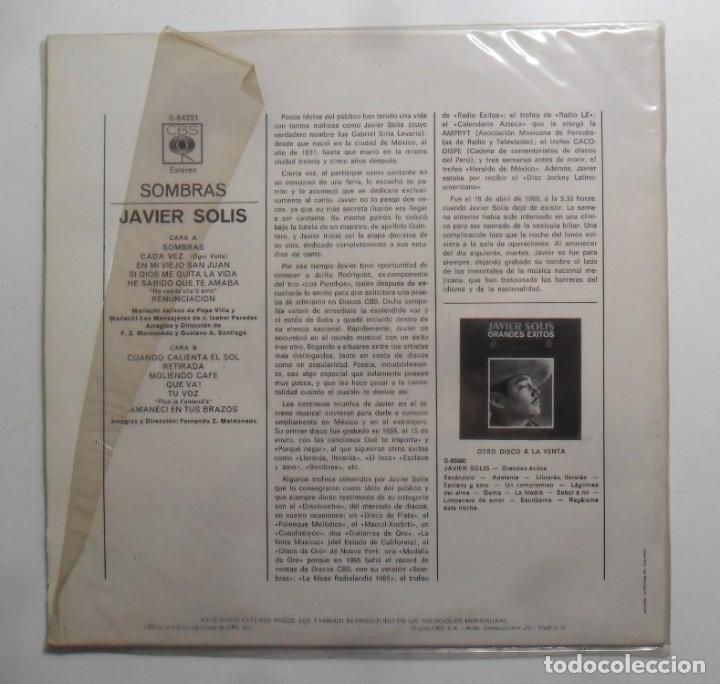 Discos de vinilo: LP - JAVIER SOLIS - SOMBRAS - CBS - 1970 - Foto 3